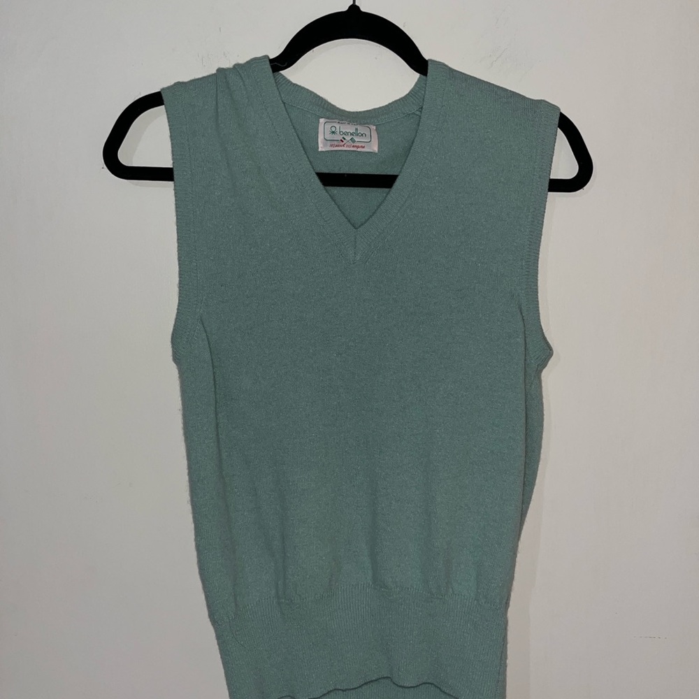 United Colors Of Benetton Mint V-Neck Sweater